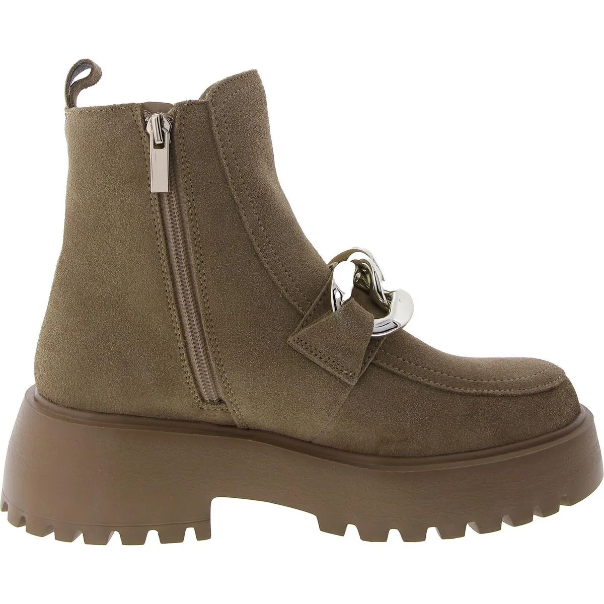 Cleo Womens Leather Platforms Ankle Boots