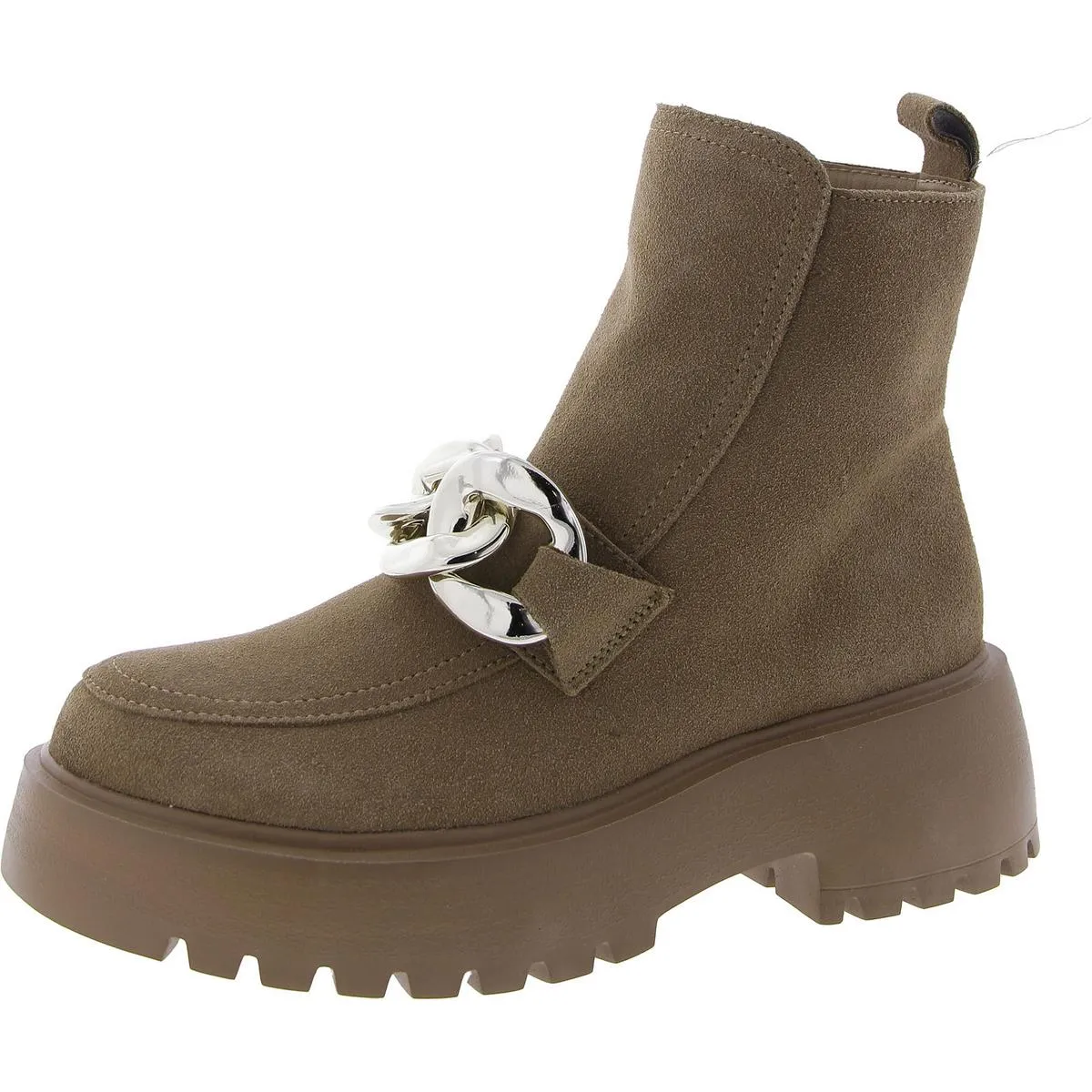 Cleo Womens Leather Platforms Ankle Boots