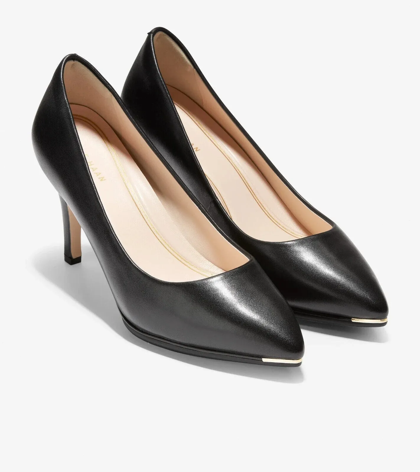 Cole Haan Grand Ambition Pump Women's US 9.5 Black Leather Stiletto Heel ZPO1323