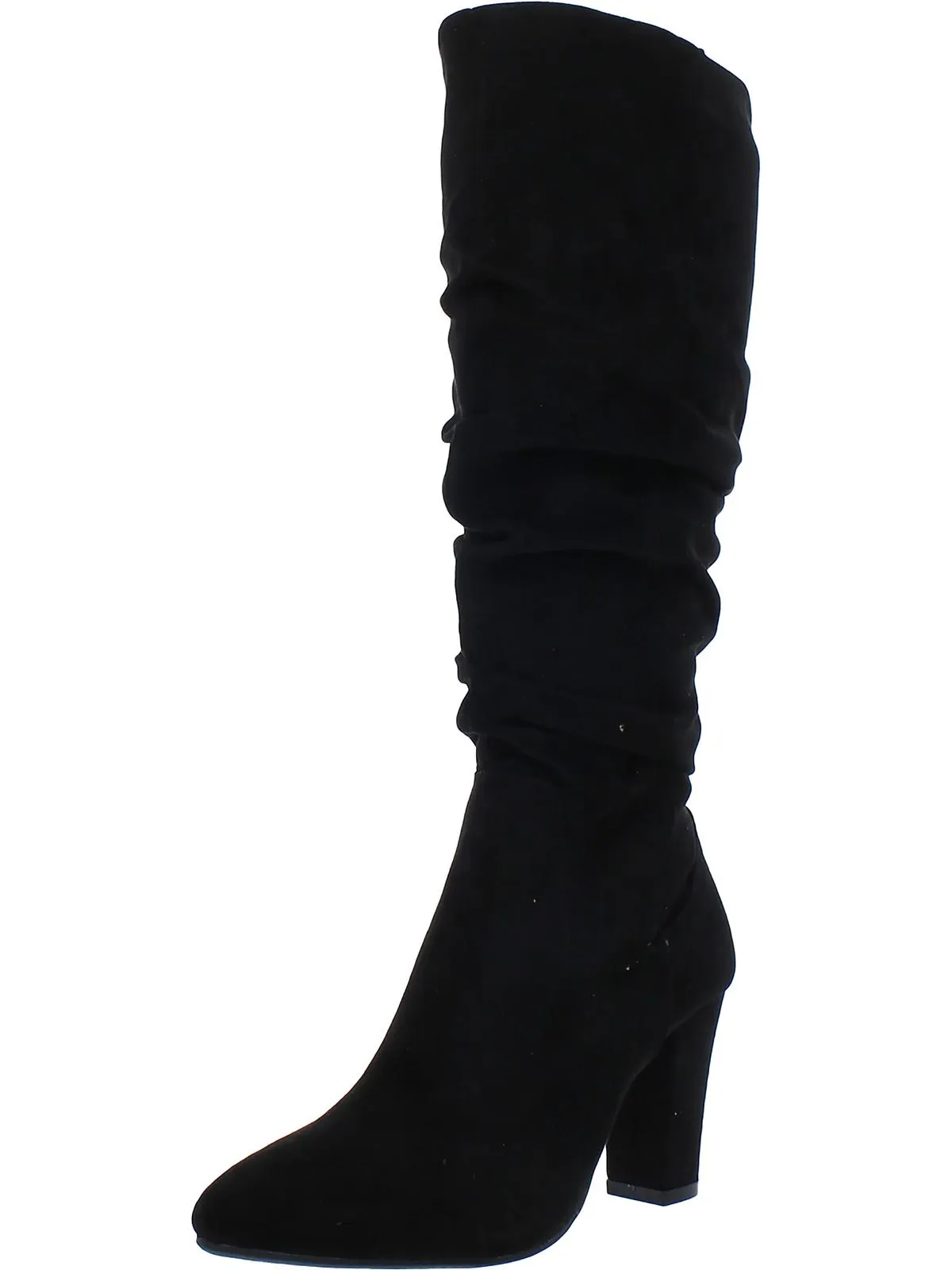 Compassion Womens Faux Suede Slouchy Over-The-Knee Boots