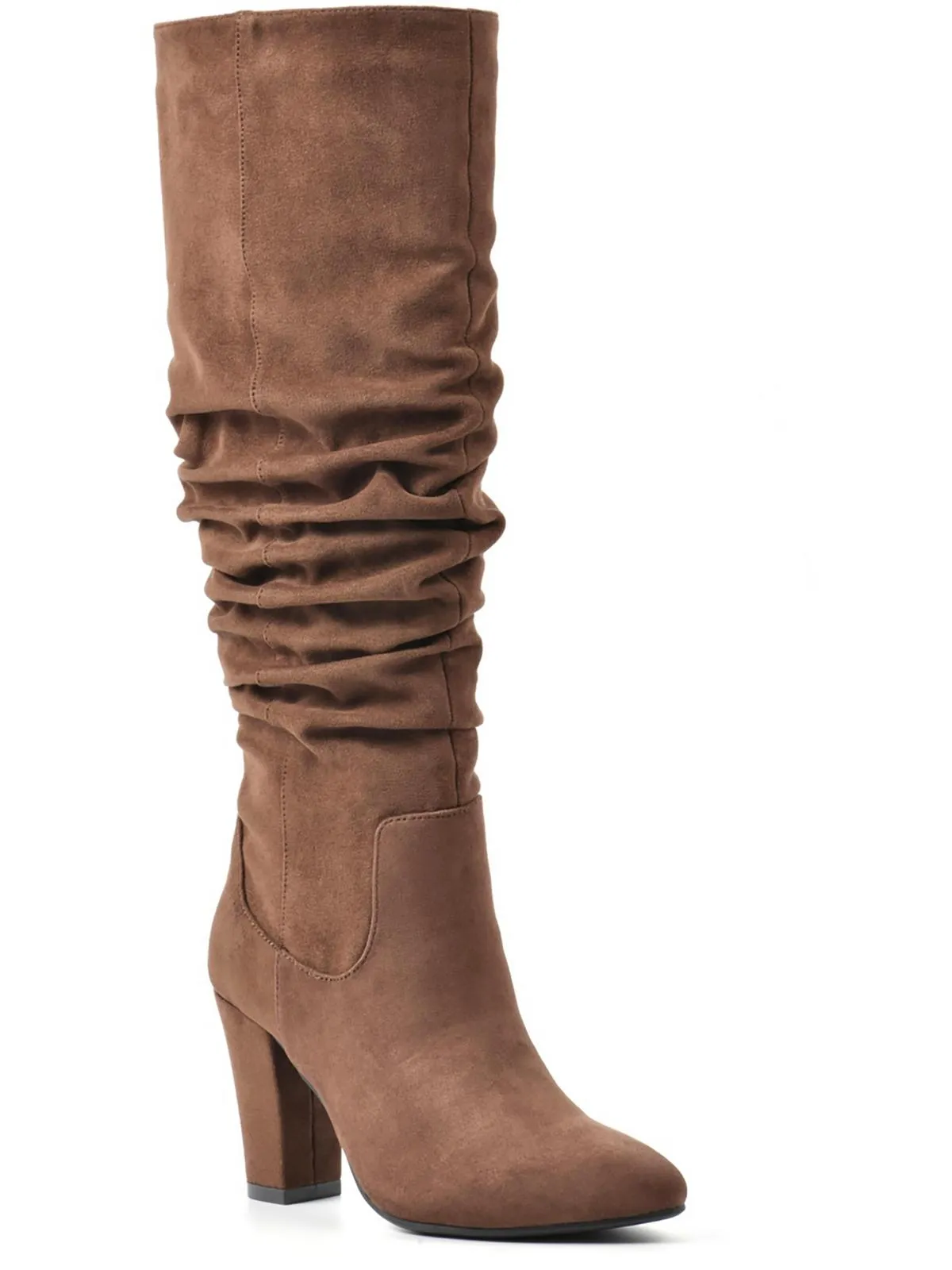 Compassion Womens Faux Suede Slouchy Over-The-Knee Boots