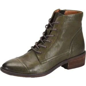 Cordia Womens Leather Menswear Cap Toe Boots