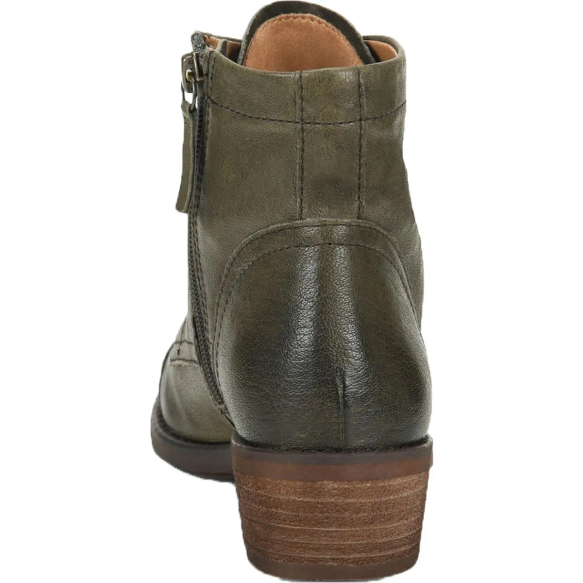 Cordia Womens Leather Menswear Cap Toe Boots