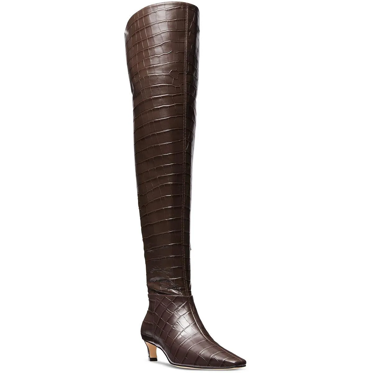 Cosmo Kitten Womens Animal Print Leather Over-The-Knee Boots