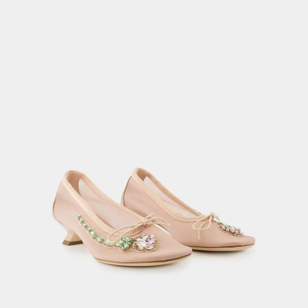 Court Shoes - Mesh - Nude