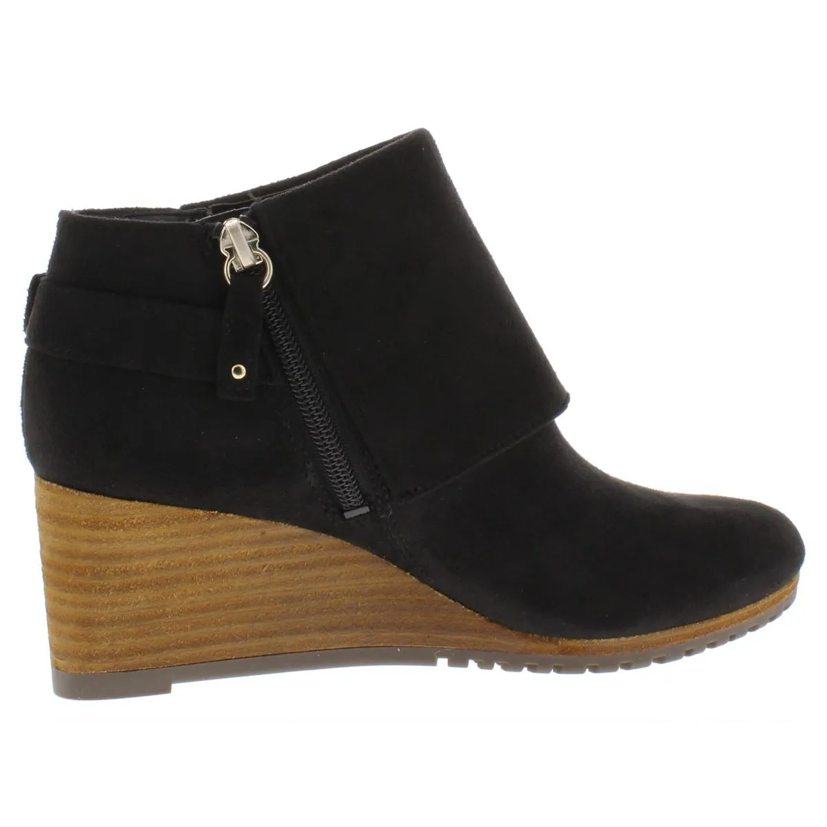 Create Womens Suede Ankle Wedge Boots