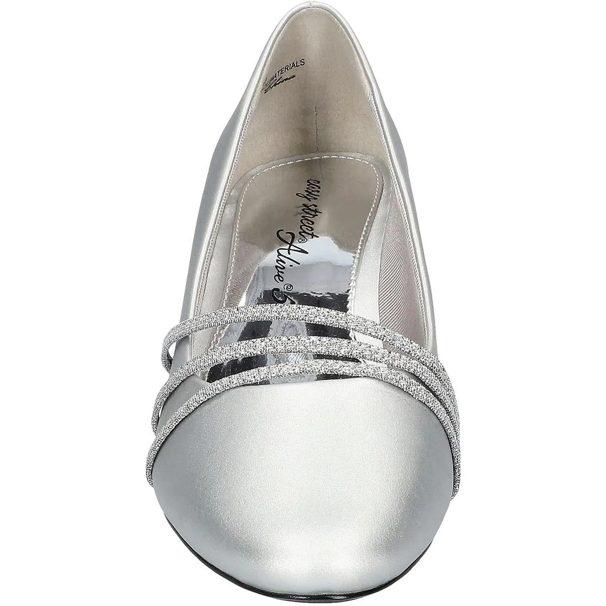 Cristiny Womens Satin Glitter Pumps