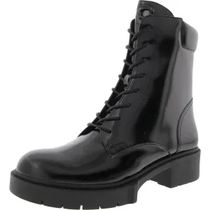 CX027 Womens Zipper Leather Combat & Lace-Up Boots