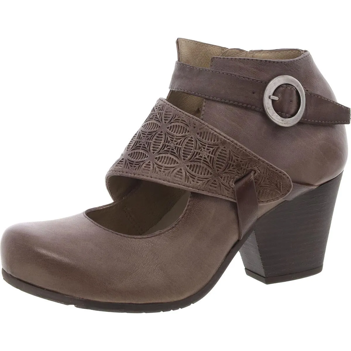 Dale Womens Faux Leather Cut-out Ankle Boots