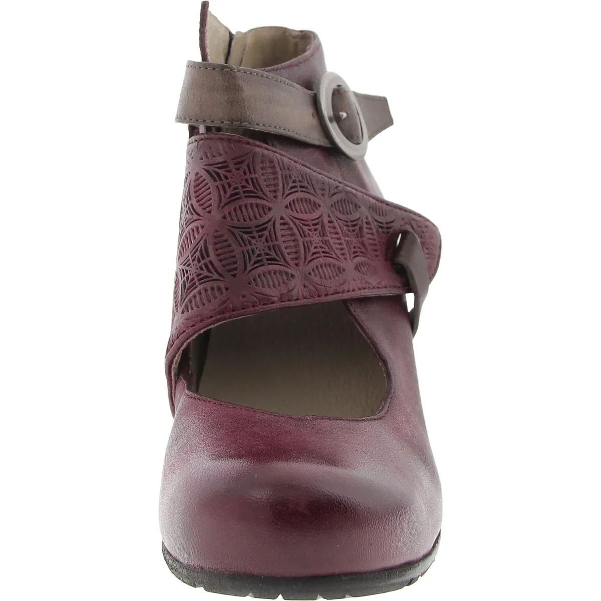 Dale Womens Faux Leather Cut-out Ankle Boots