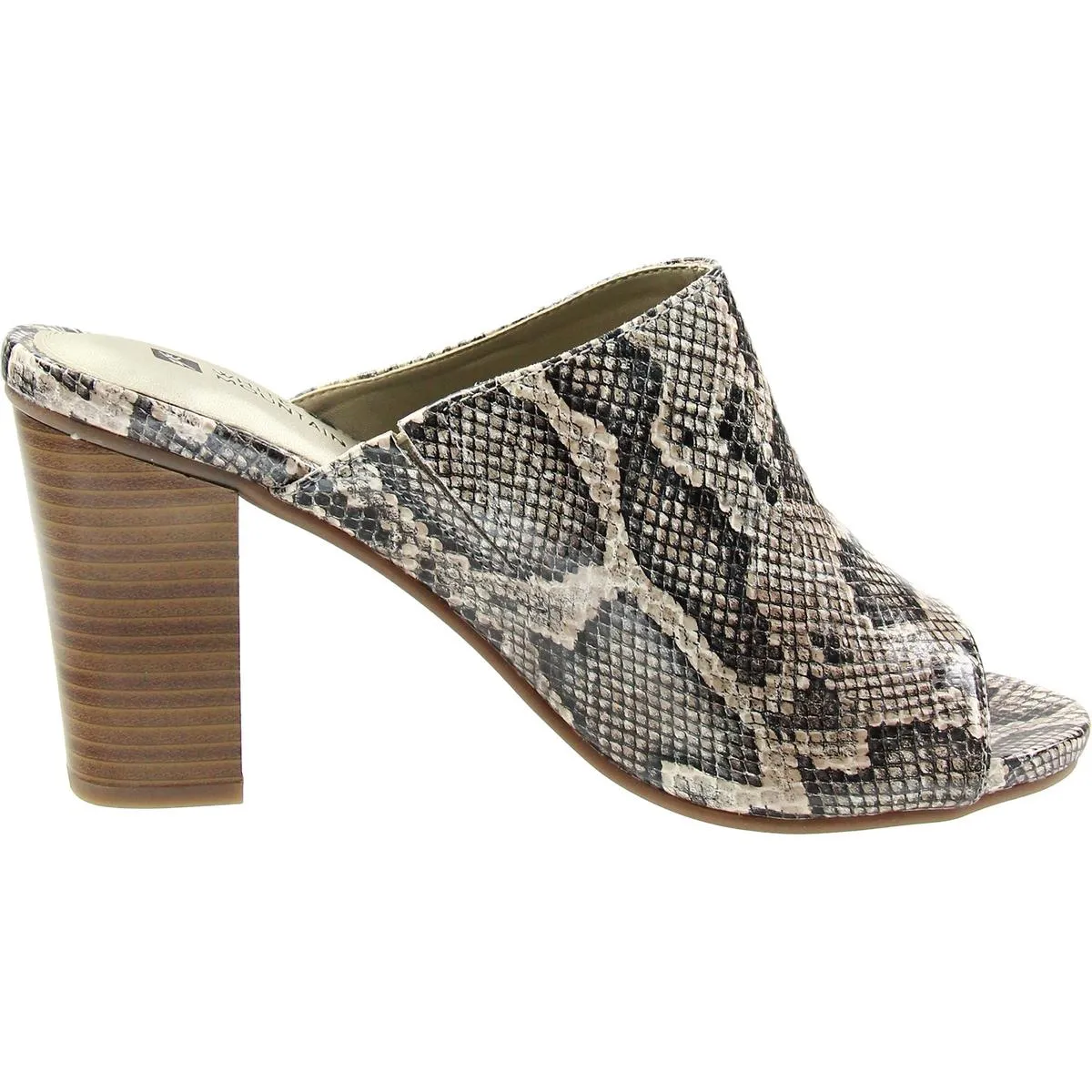 Datenight Womens Cork Stacked Heel Mules