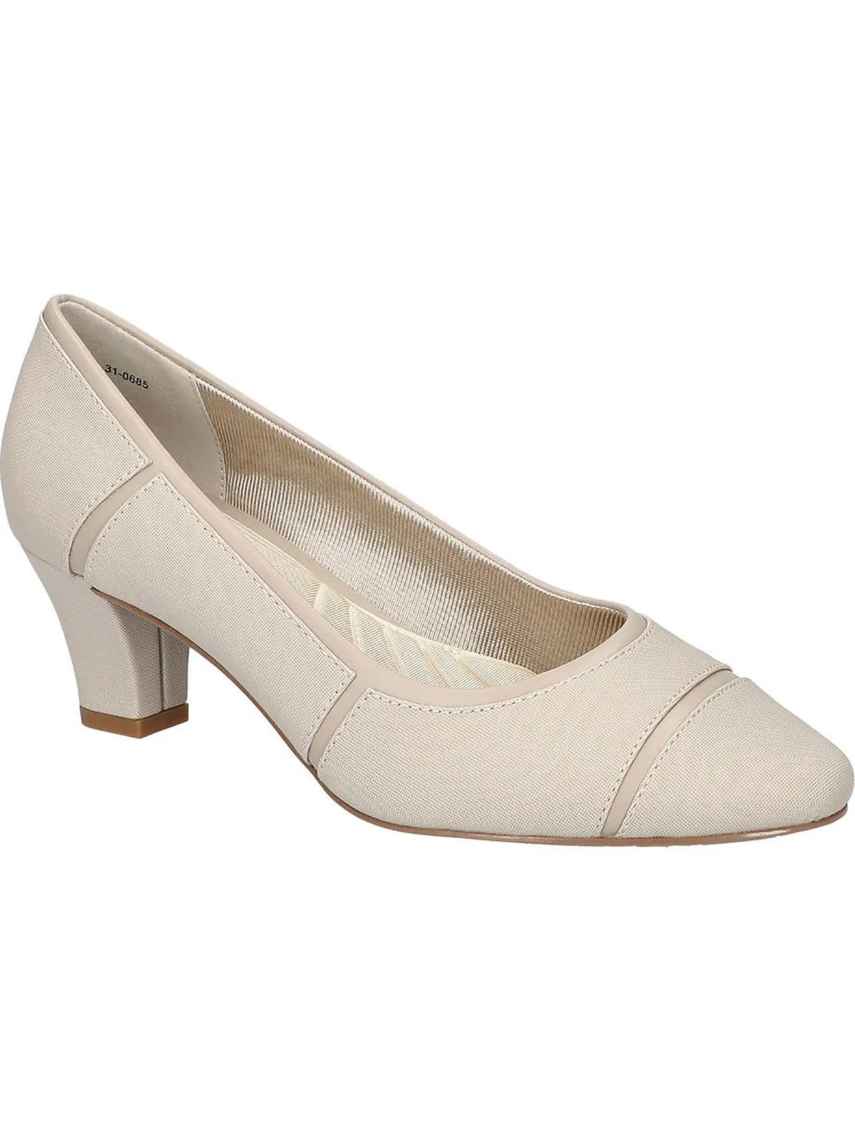 DATIA Womens Cushioned Footbed Canvas Pumps