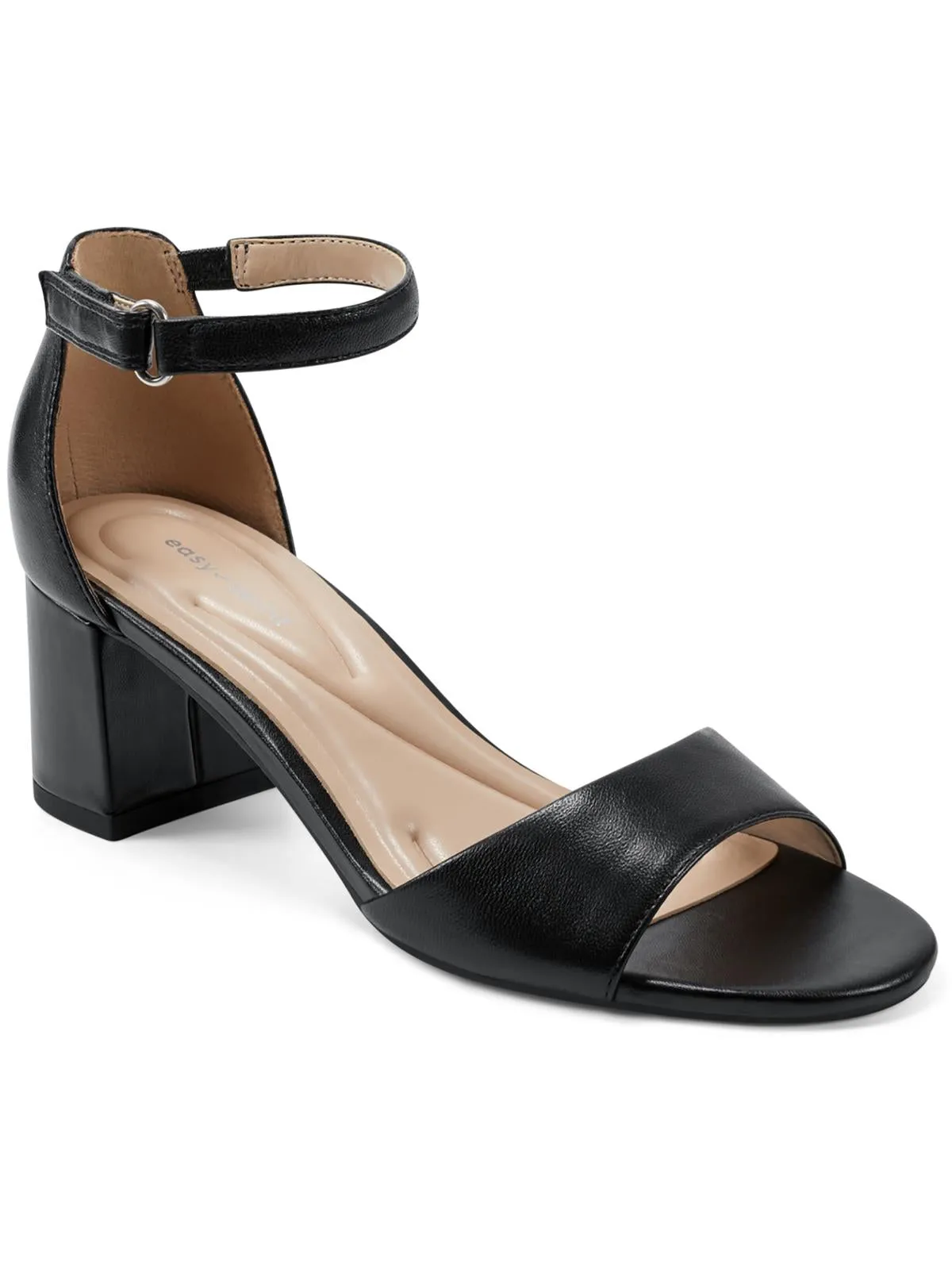 DAVEN Womens Leather Open Toe Pumps