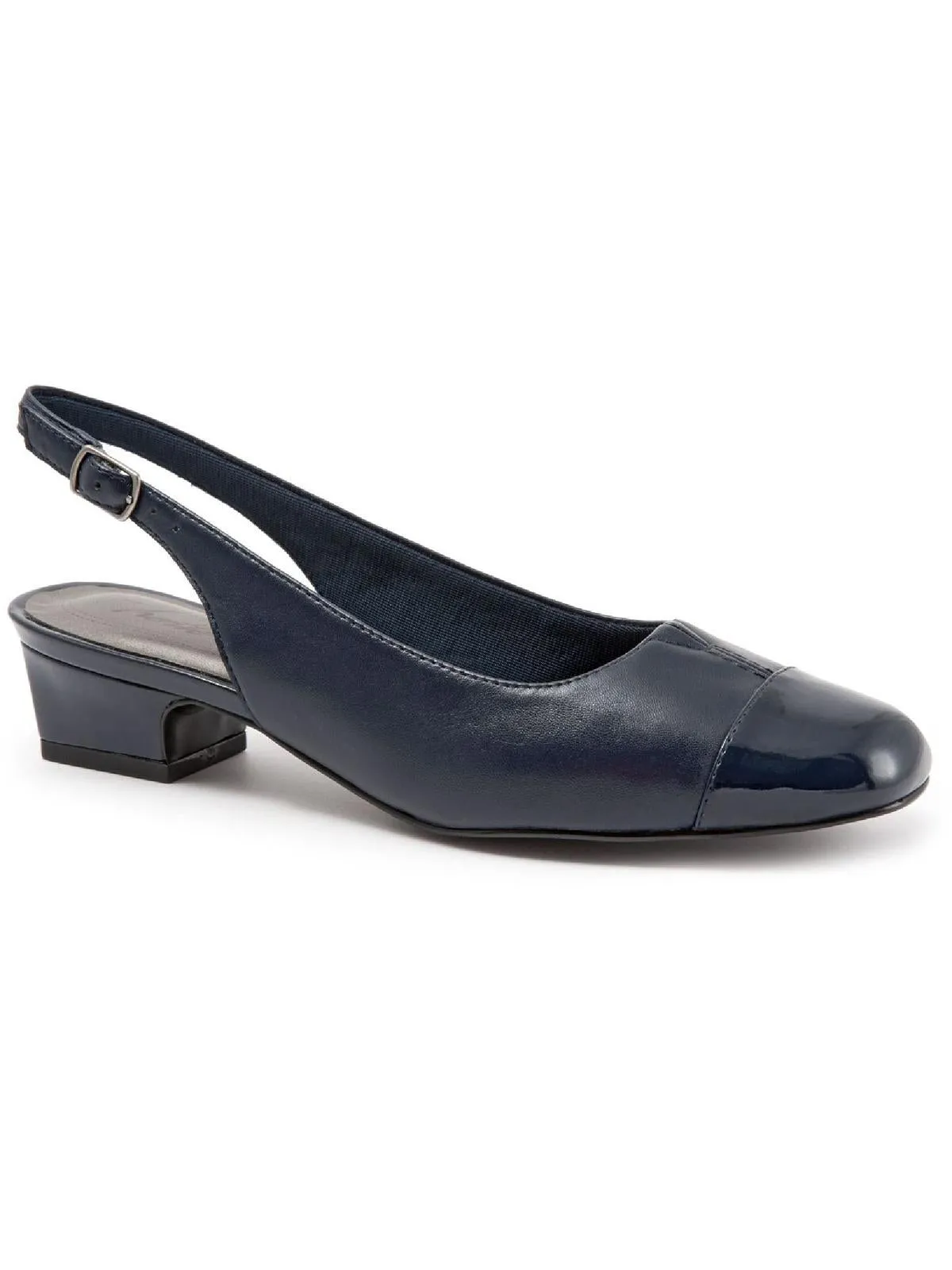 Dea Womens Toe Cap Block Heel Slingback Heels