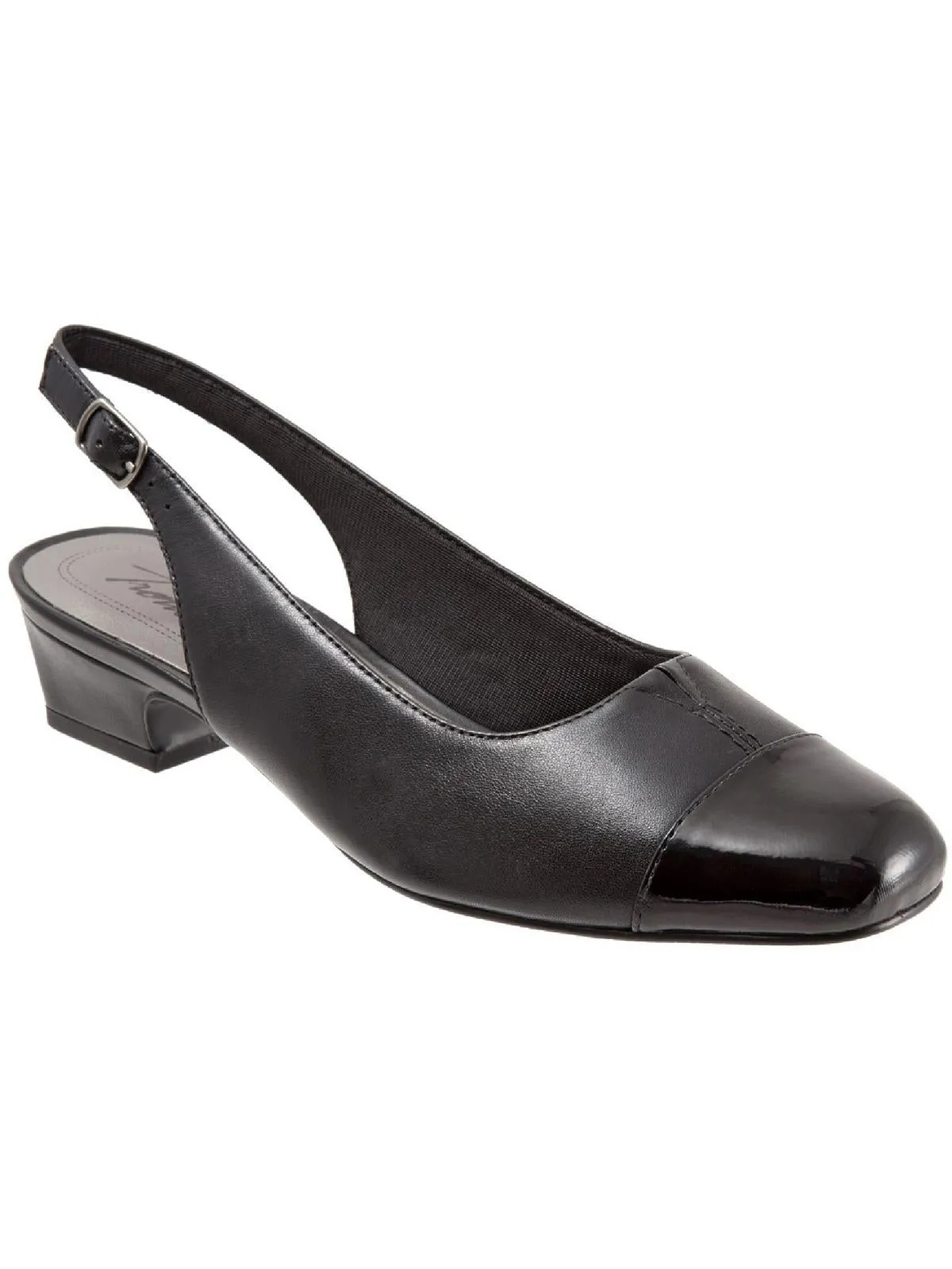 Dea Womens Toe Cap Block Heel Slingback Heels