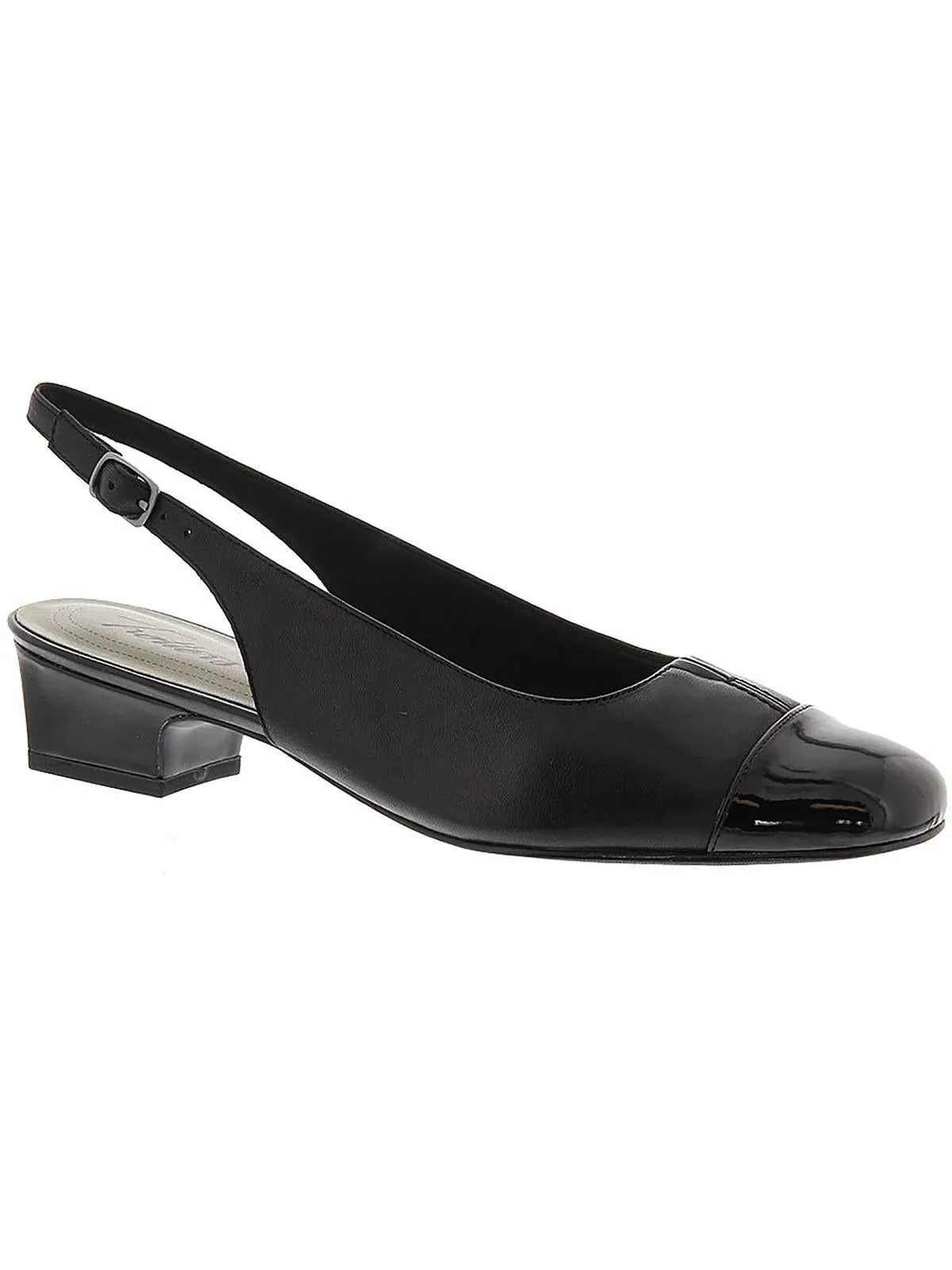 Dea Womens Toe Cap Block Heel Slingback Heels