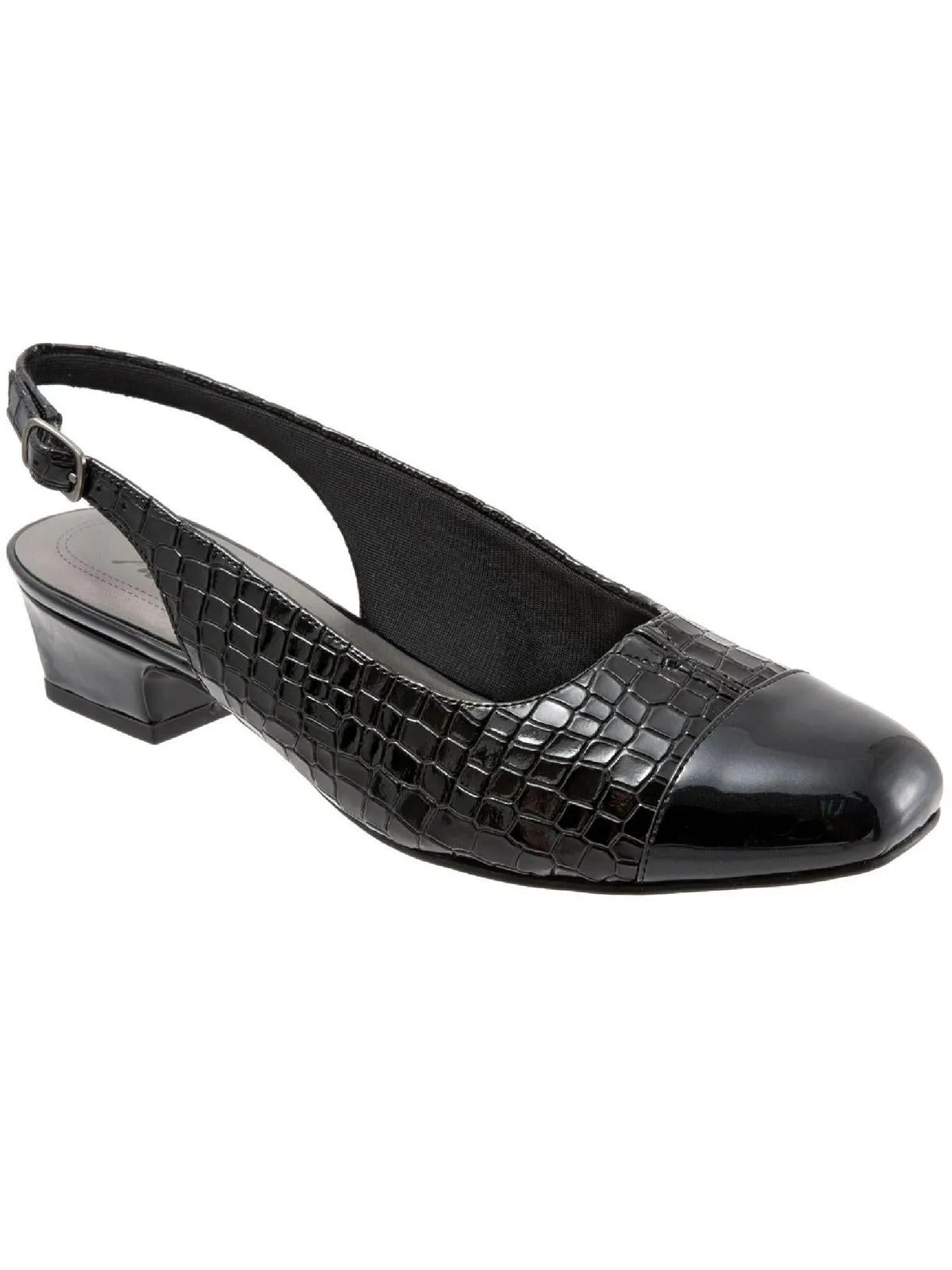 Dea Womens Toe Cap Block Heel Slingback Heels