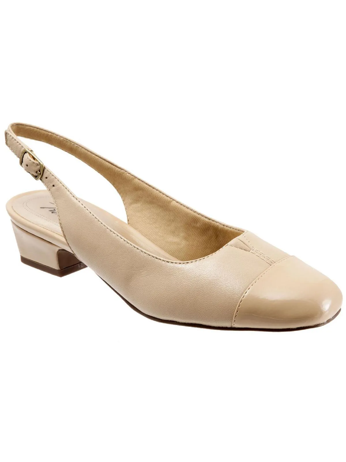Dea Womens Toe Cap Block Heel Slingback Heels
