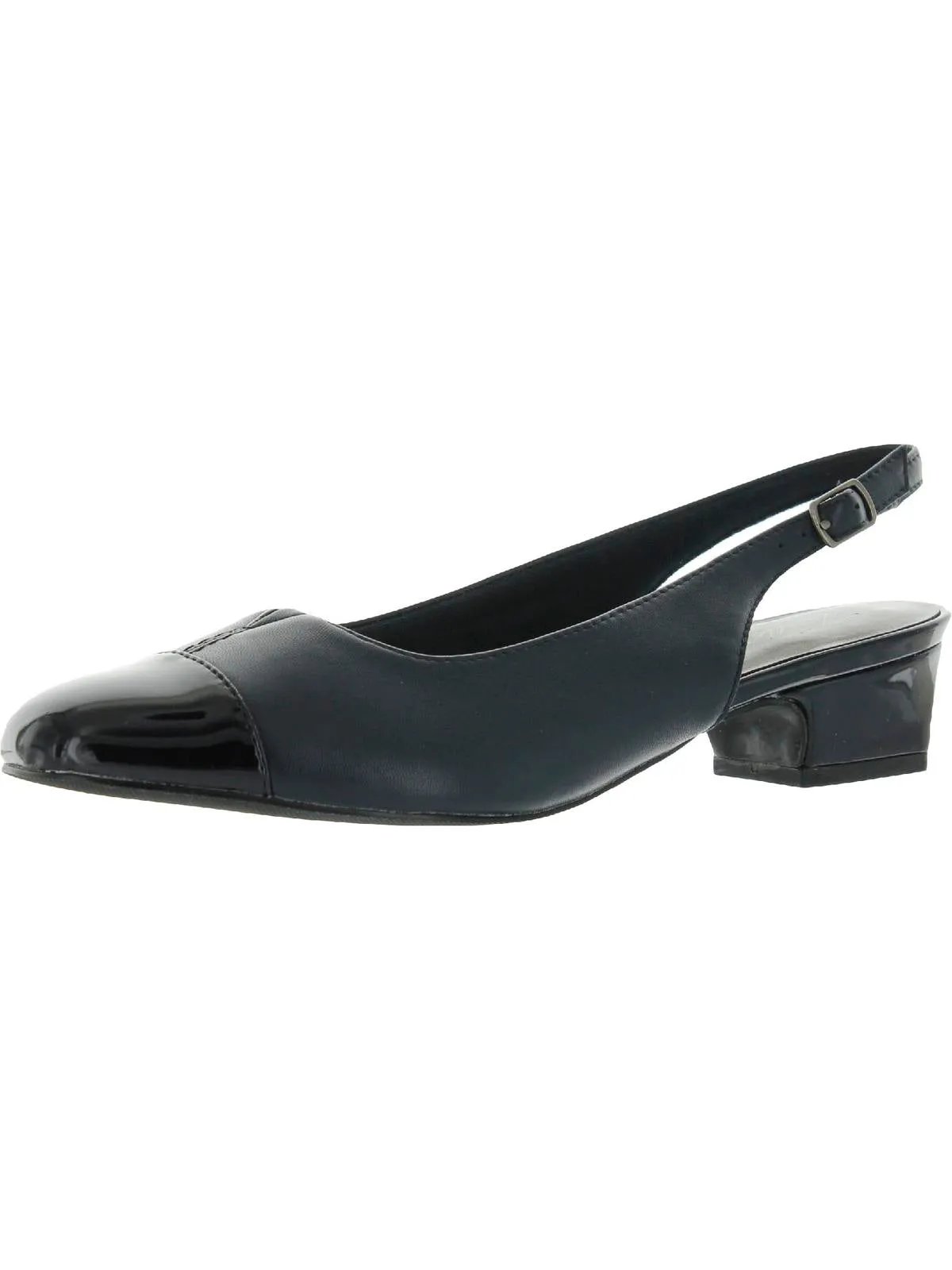Dea Womens Toe Cap Block Heel Slingback Heels