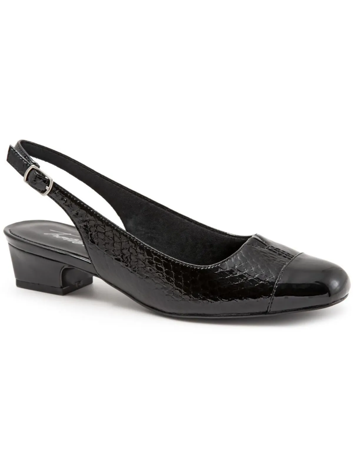Dea Womens Toe Cap Block Heel Slingback Heels