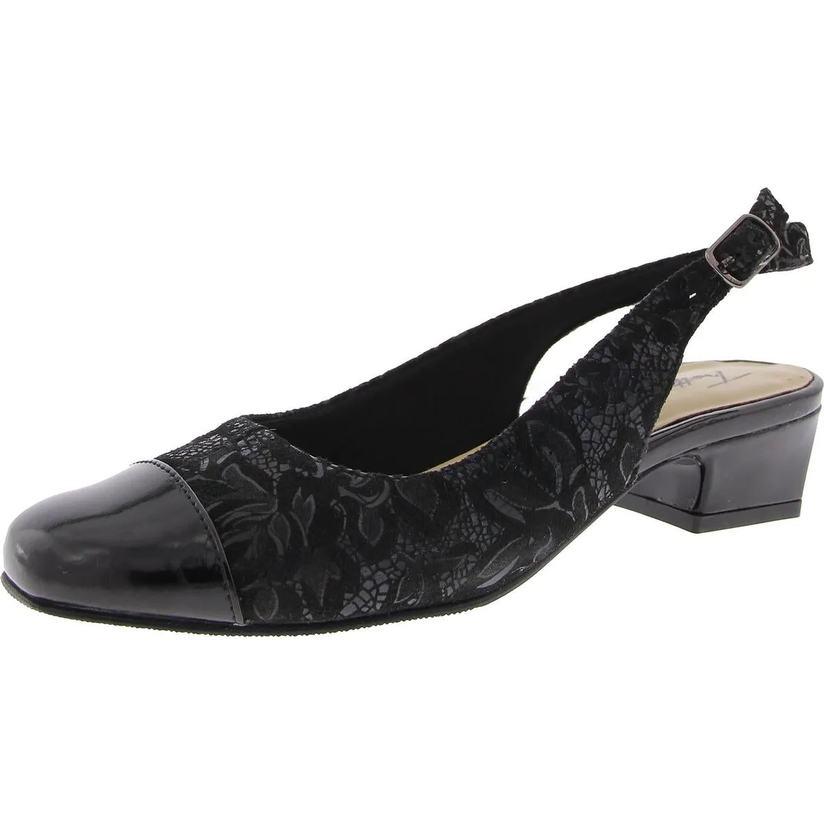 Dea Womens Toe Cap Block Heel Slingback Heels