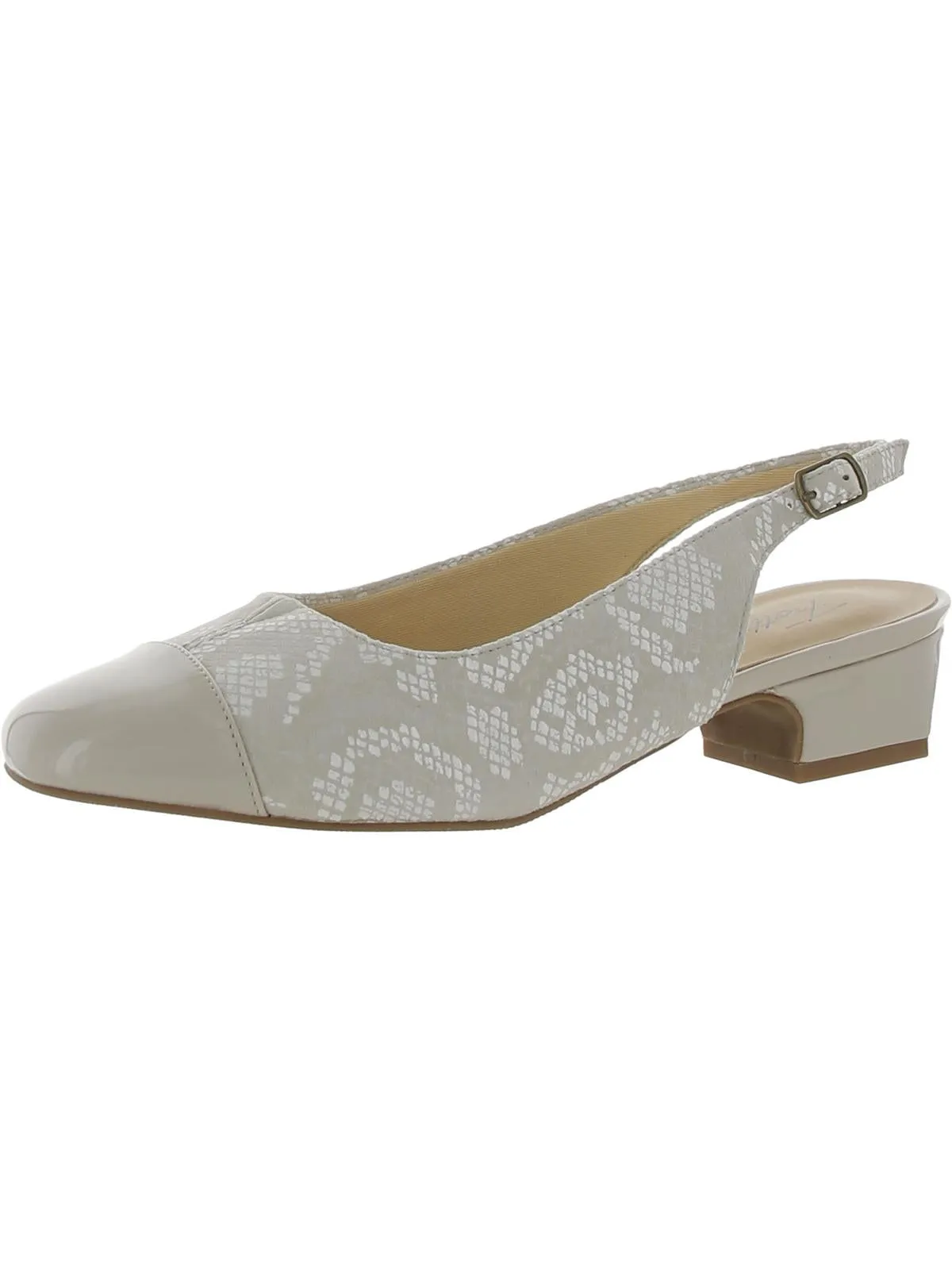 Dea Womens Toe Cap Block Heel Slingback Heels