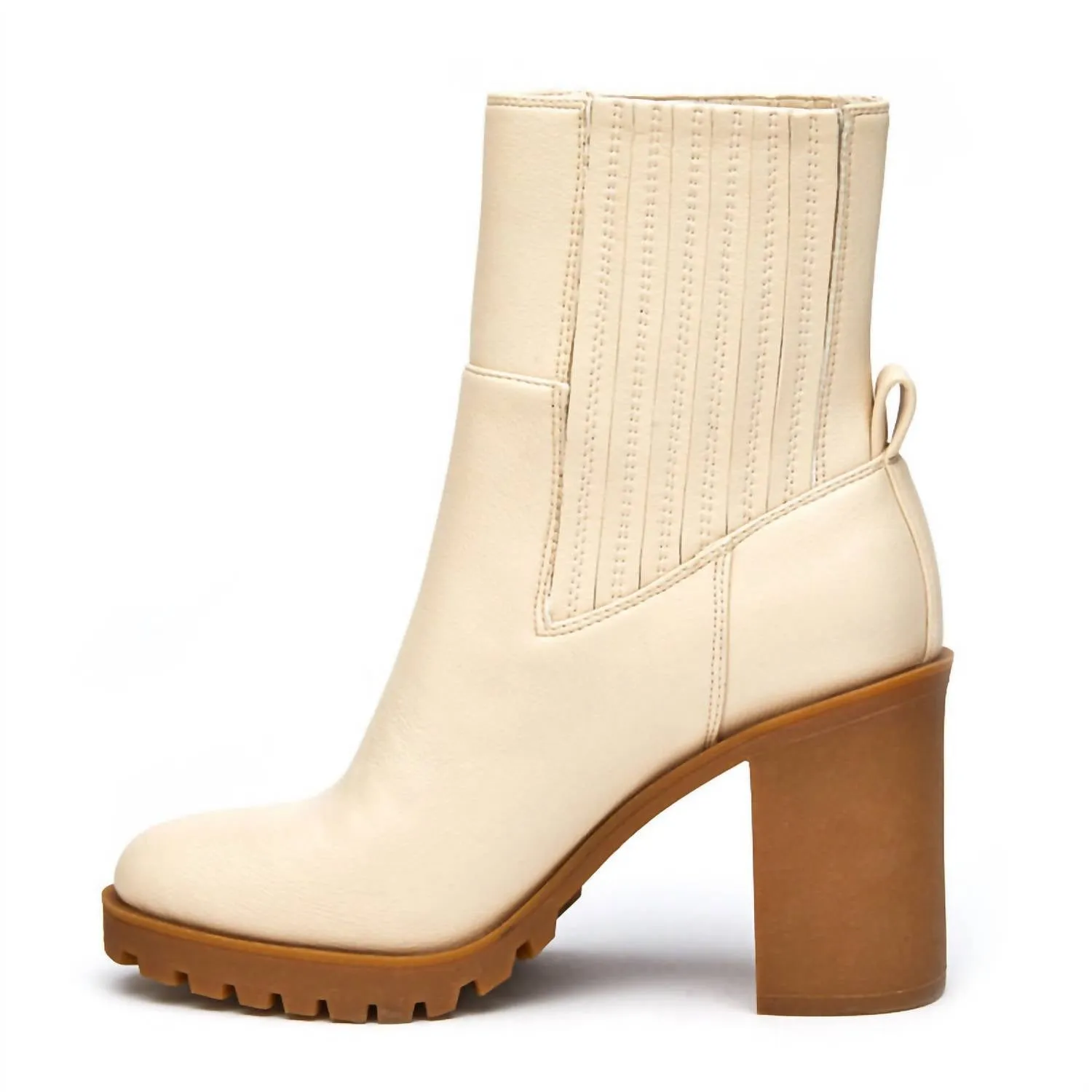 Dean Heeled Boots In Ivory