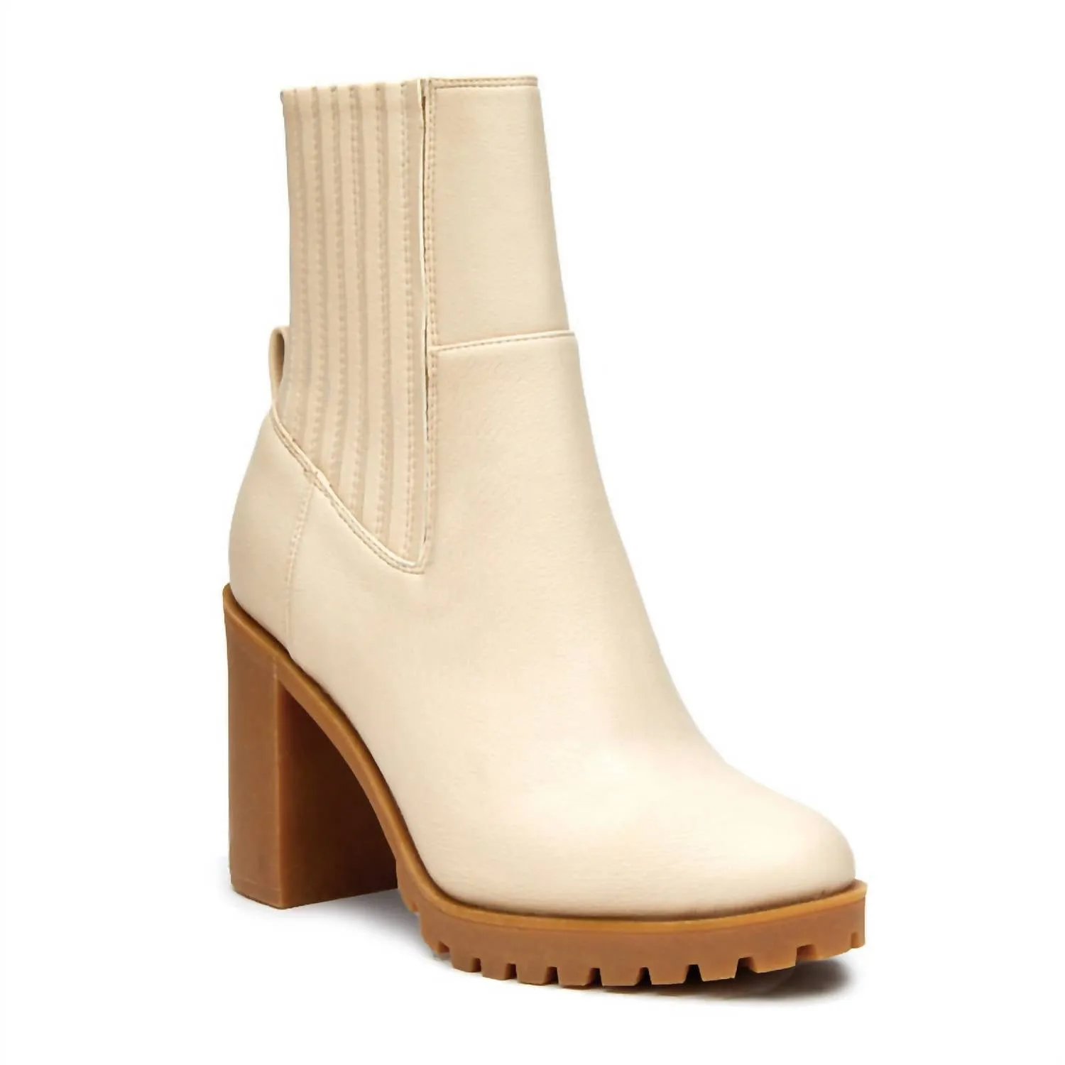 Dean Heeled Boots In Ivory