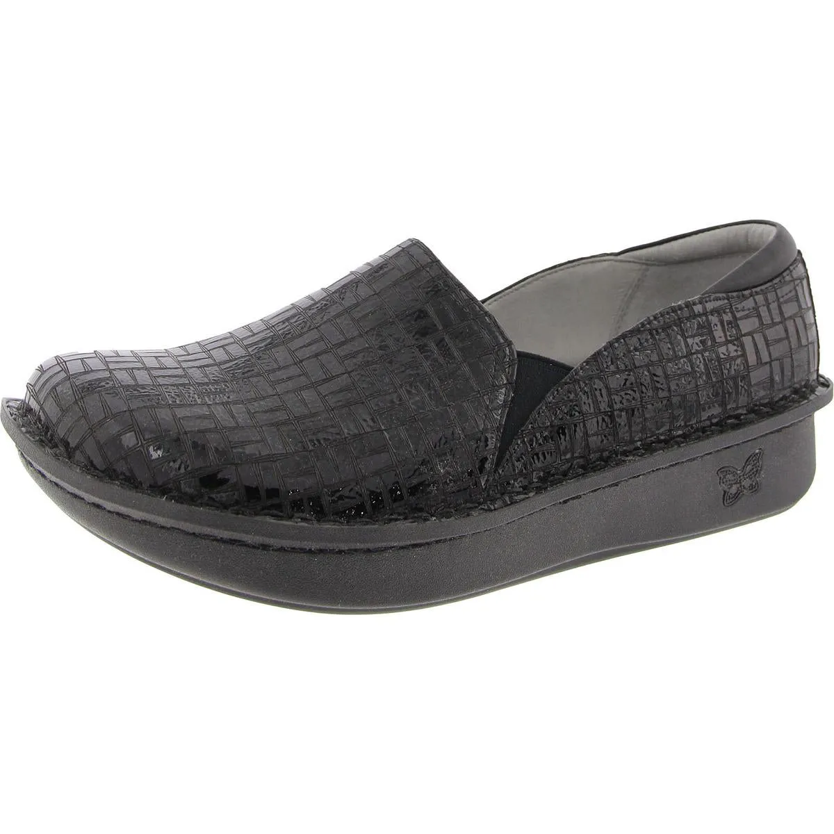 Debra Womens Padded Insole Leather Slip-On Shoes