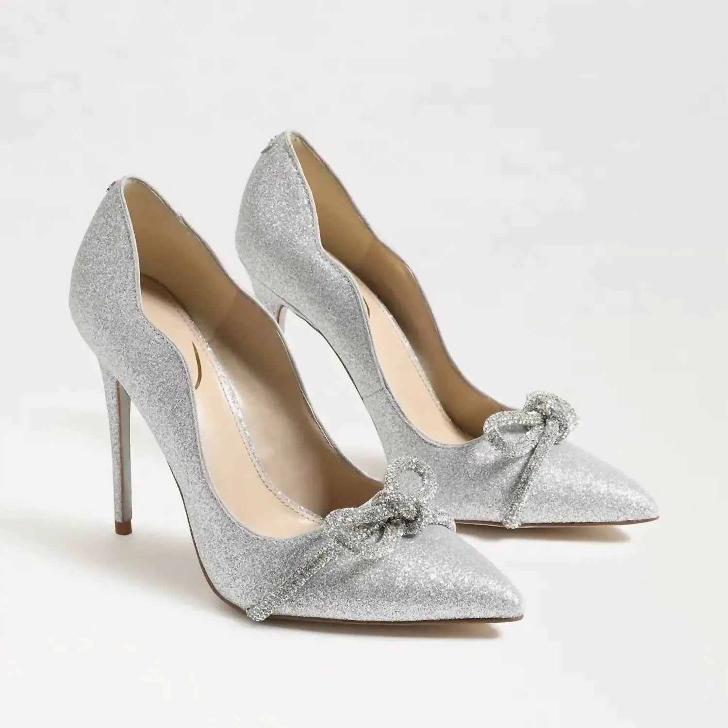 Deela Pointed Toe Heel In Soft Silver