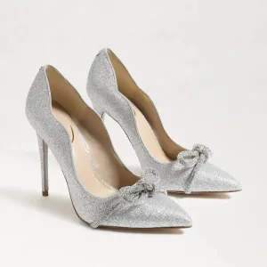 Deela Pointed Toe Heel In Soft Silver