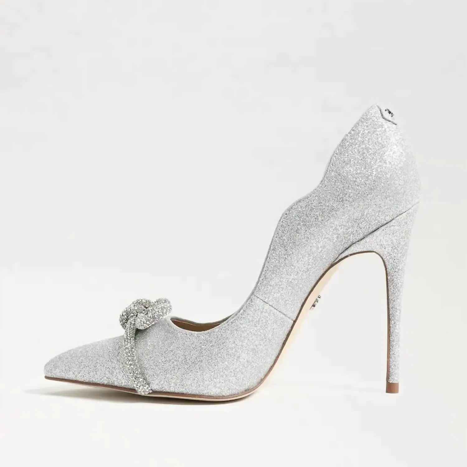 Deela Pointed Toe Heel In Soft Silver