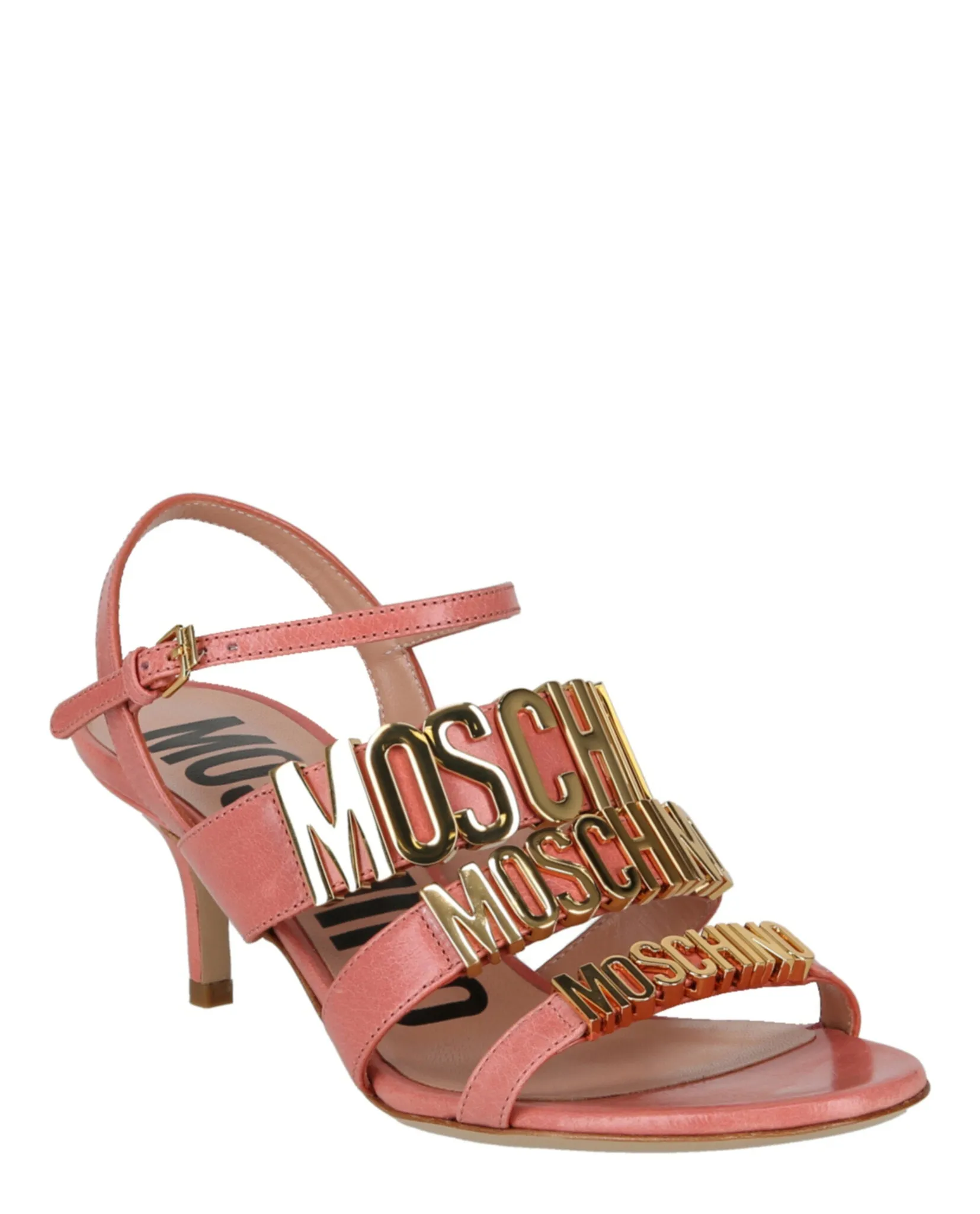 Degrade Metal Logo Heeled Sandals