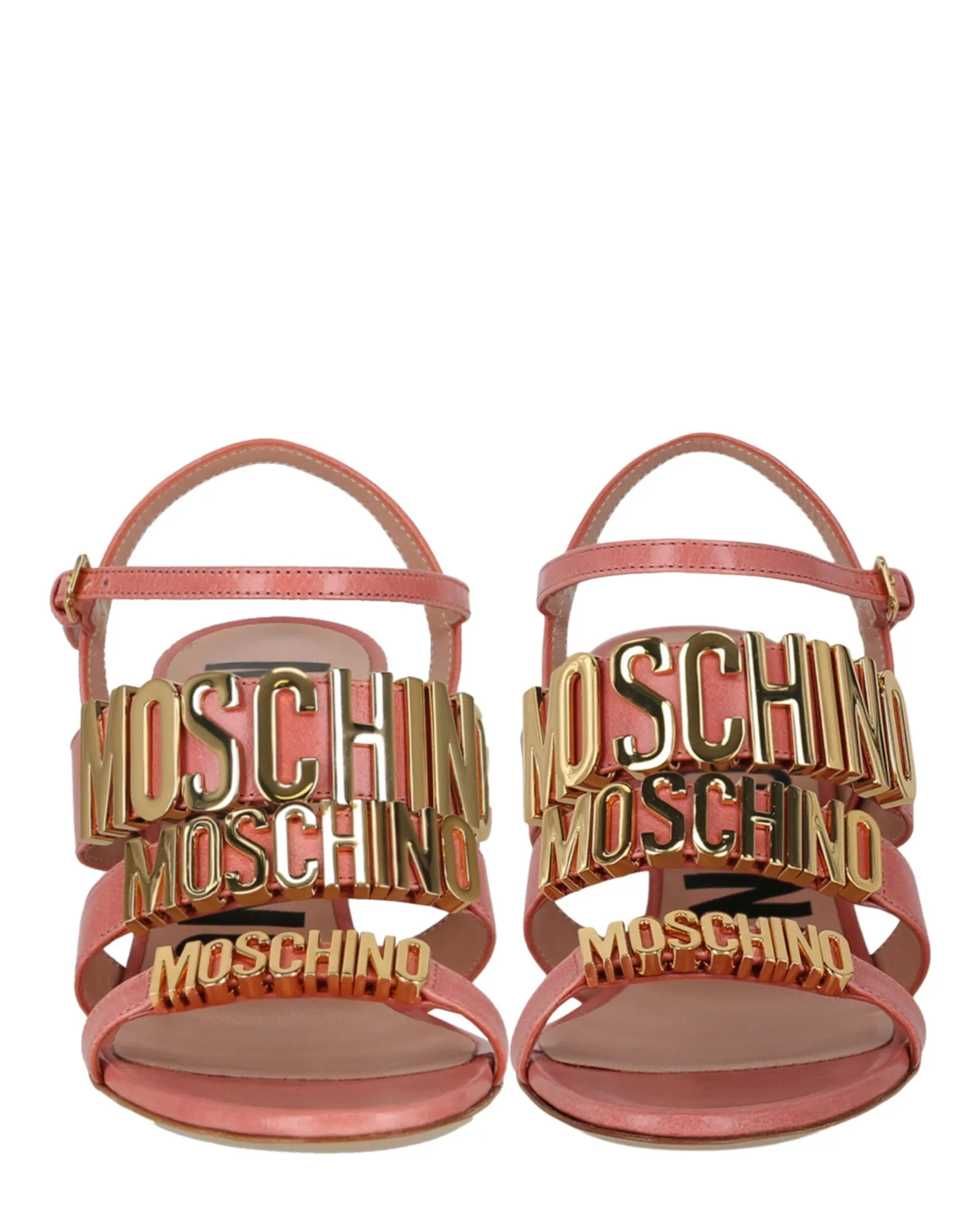 Degrade Metal Logo Heeled Sandals