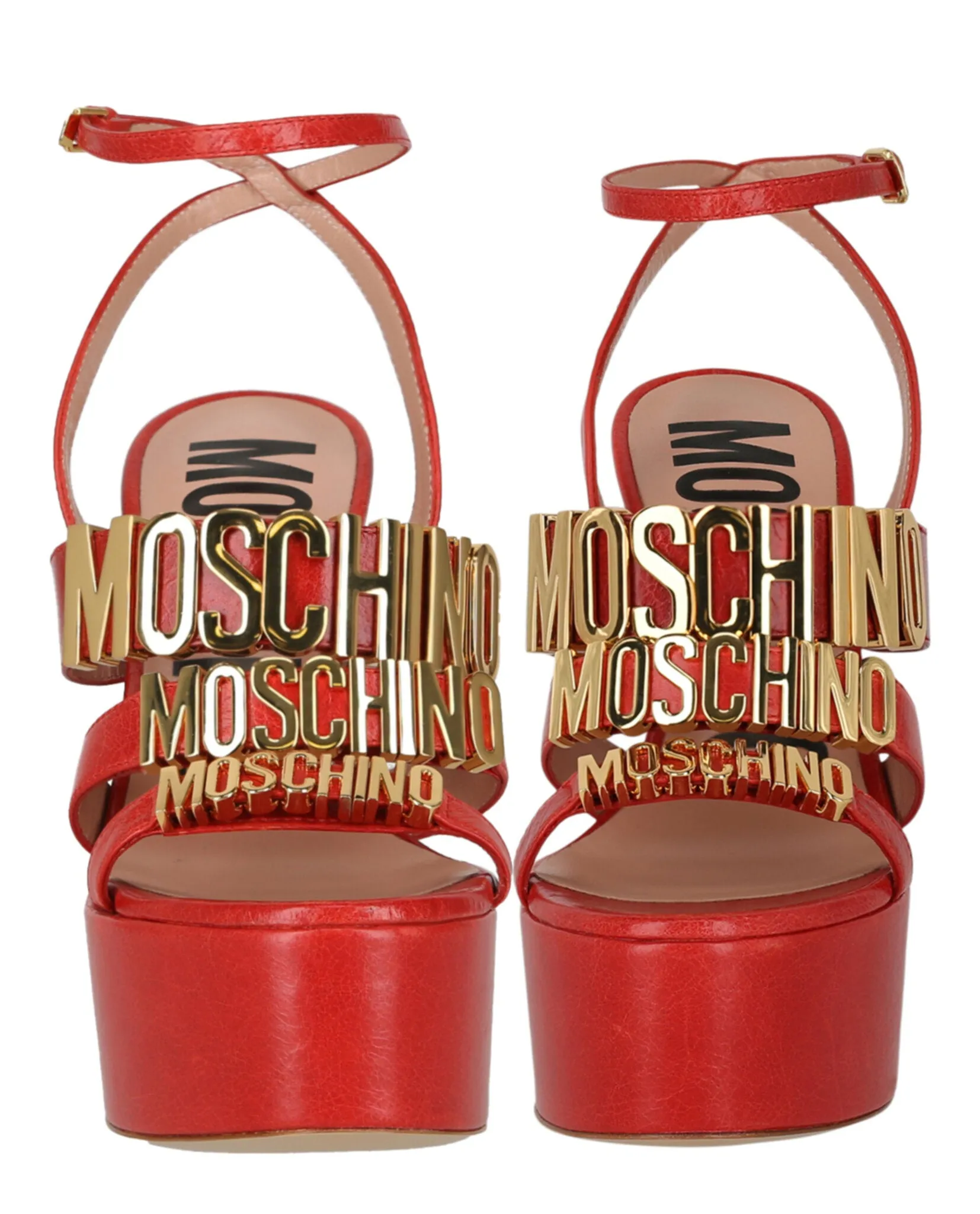 Degrade Metal Logo Heeled Sandals