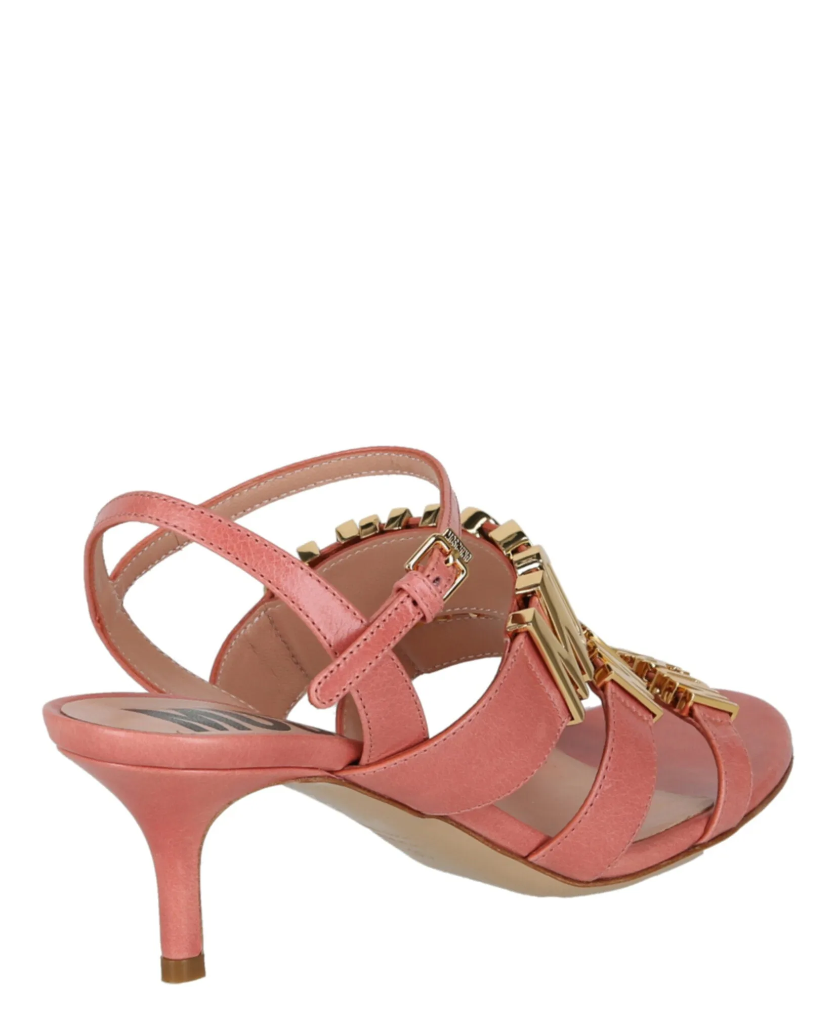 Degrade Metal Logo Heeled Sandals