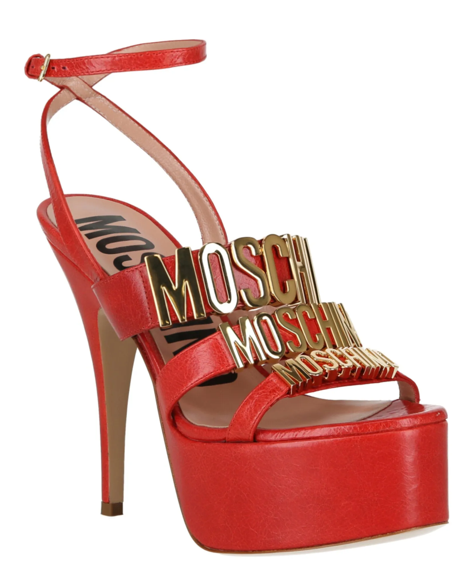 Degrade Metal Logo Heeled Sandals
