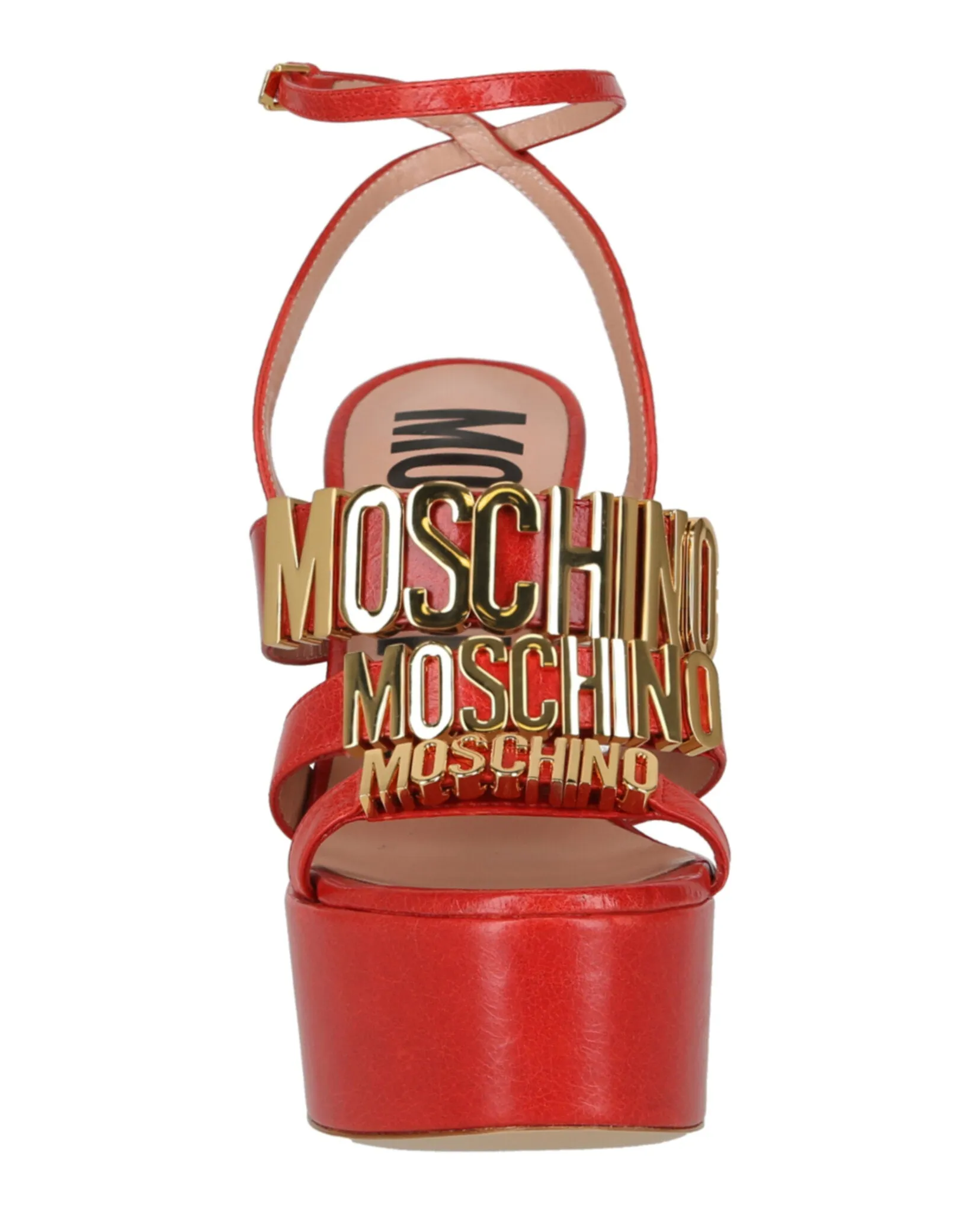 Degrade Metal Logo Heeled Sandals