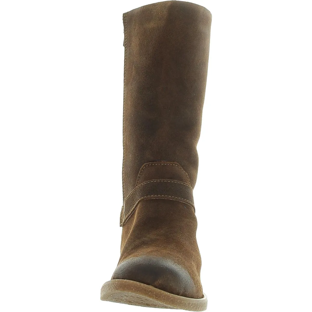 DELANO Womens Buckle Nubuck Mid-Calf Boots