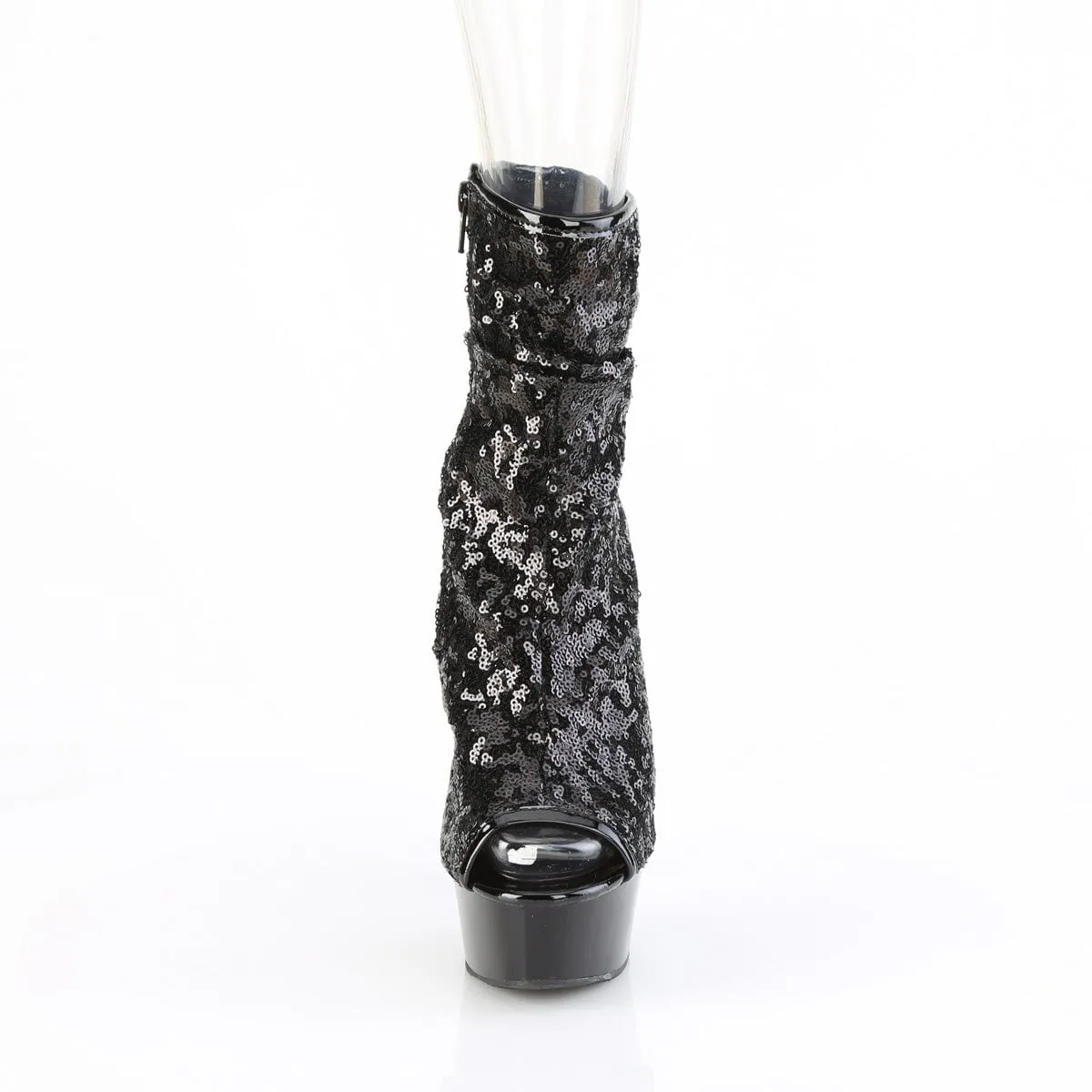 DELIGHT-1008SQ Black Sequins/Black Matte