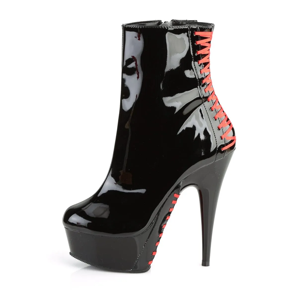 DELIGHT-1010 Black Patent -Red/Black