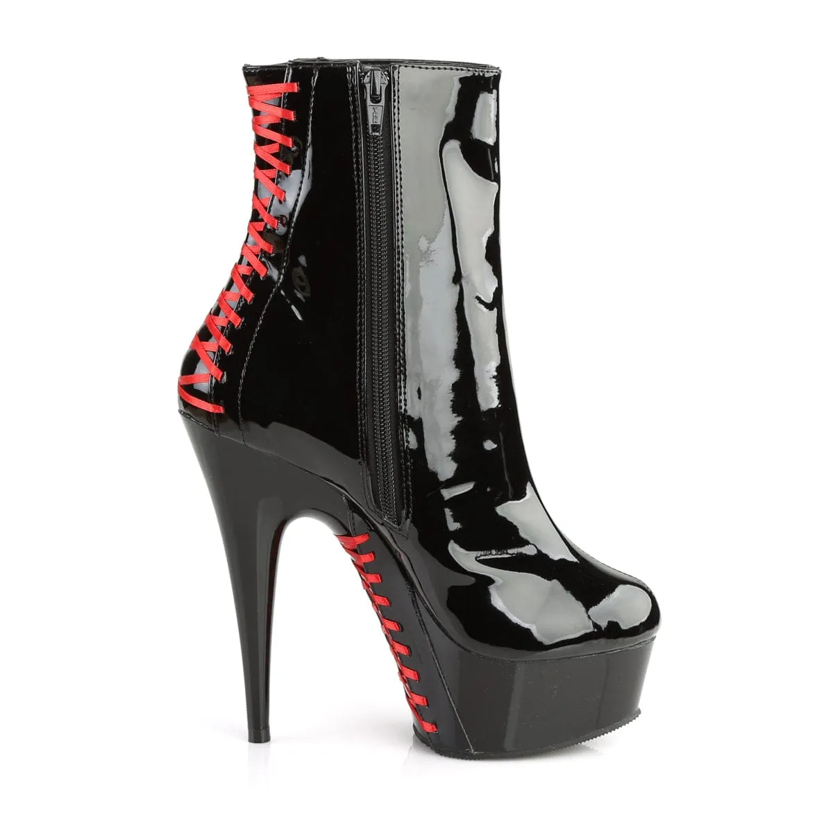 DELIGHT-1010 Black Patent -Red/Black