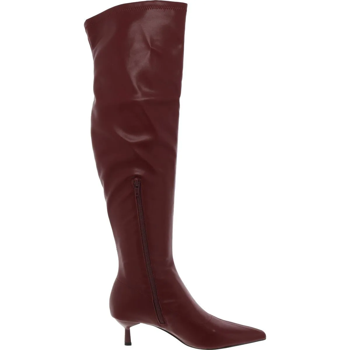 Deserai Womens Wide Calf Pointed Toe Over-The-Knee Boots