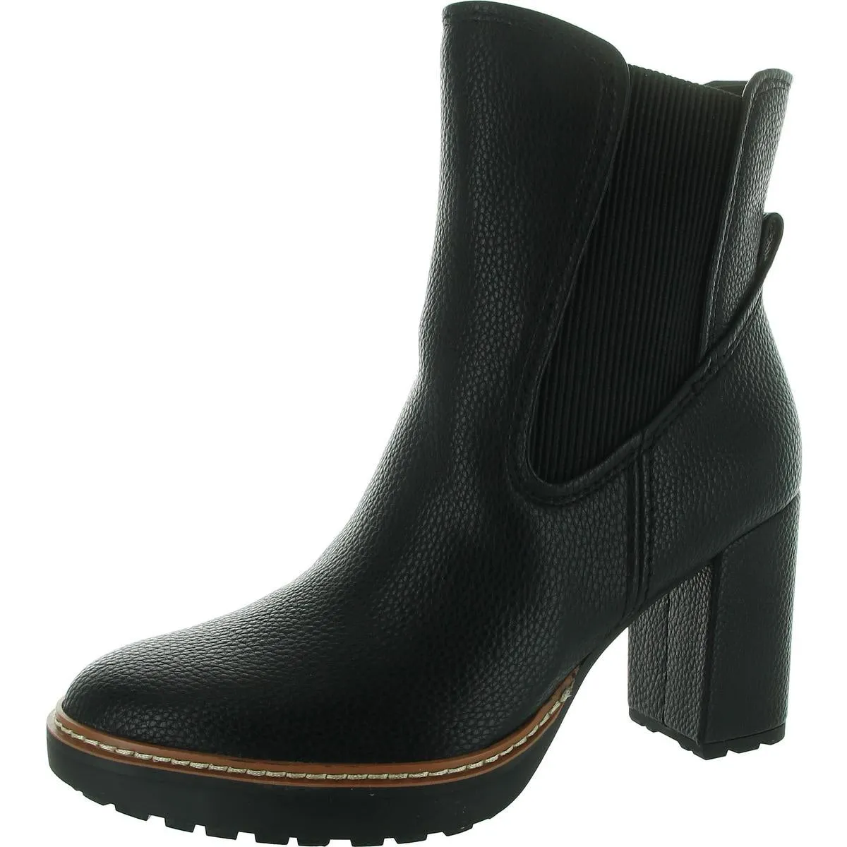 Deserve Womens Zipper Faux Leather Mid-Calf Boots