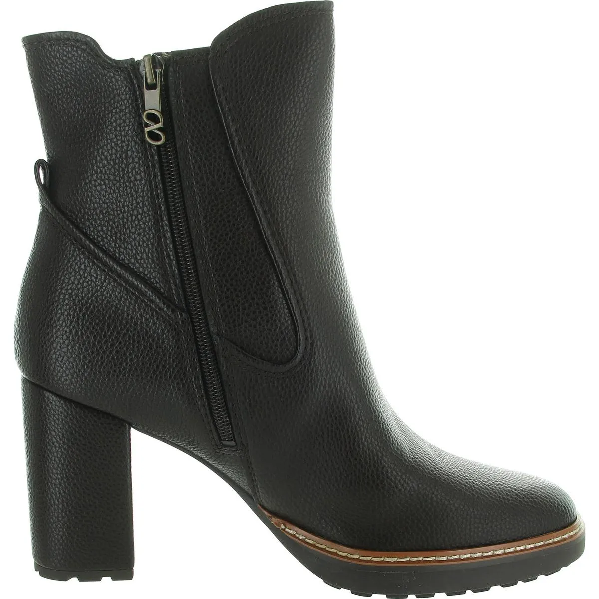 Deserve Womens Zipper Faux Leather Mid-Calf Boots