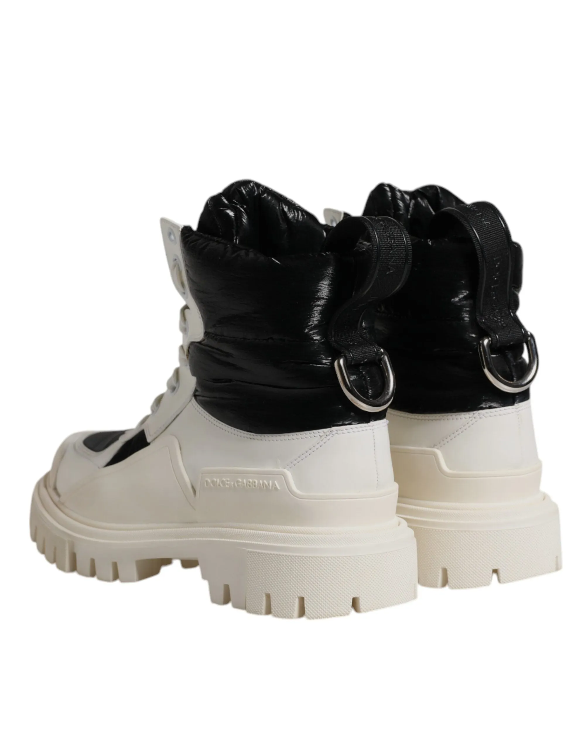 Dolce & Gabbana Padded Mid Calf Lace Up Boots Women's Shoes (Pre-Owned)