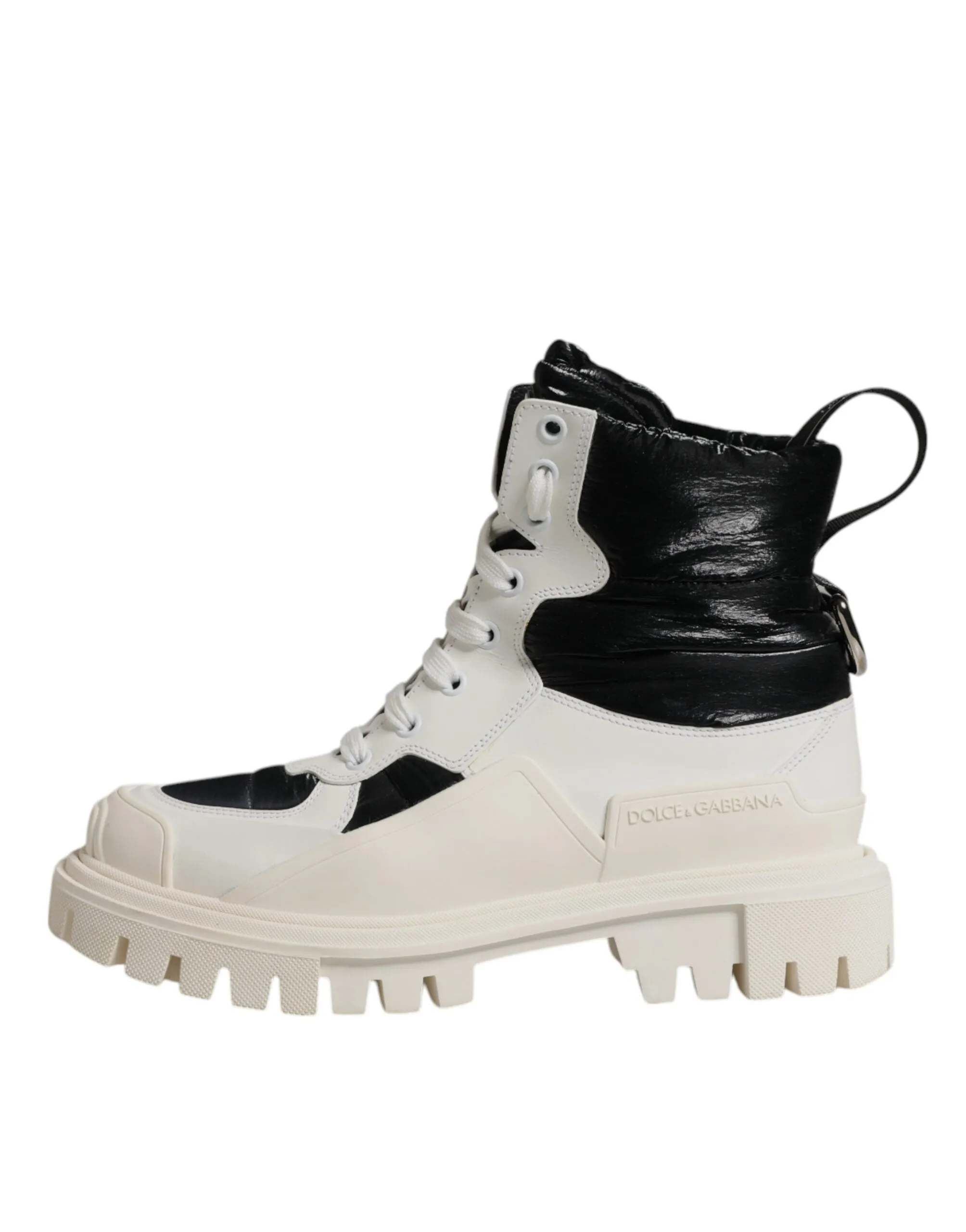 Dolce & Gabbana Padded Mid Calf Lace Up Boots Women's Shoes (Pre-Owned)