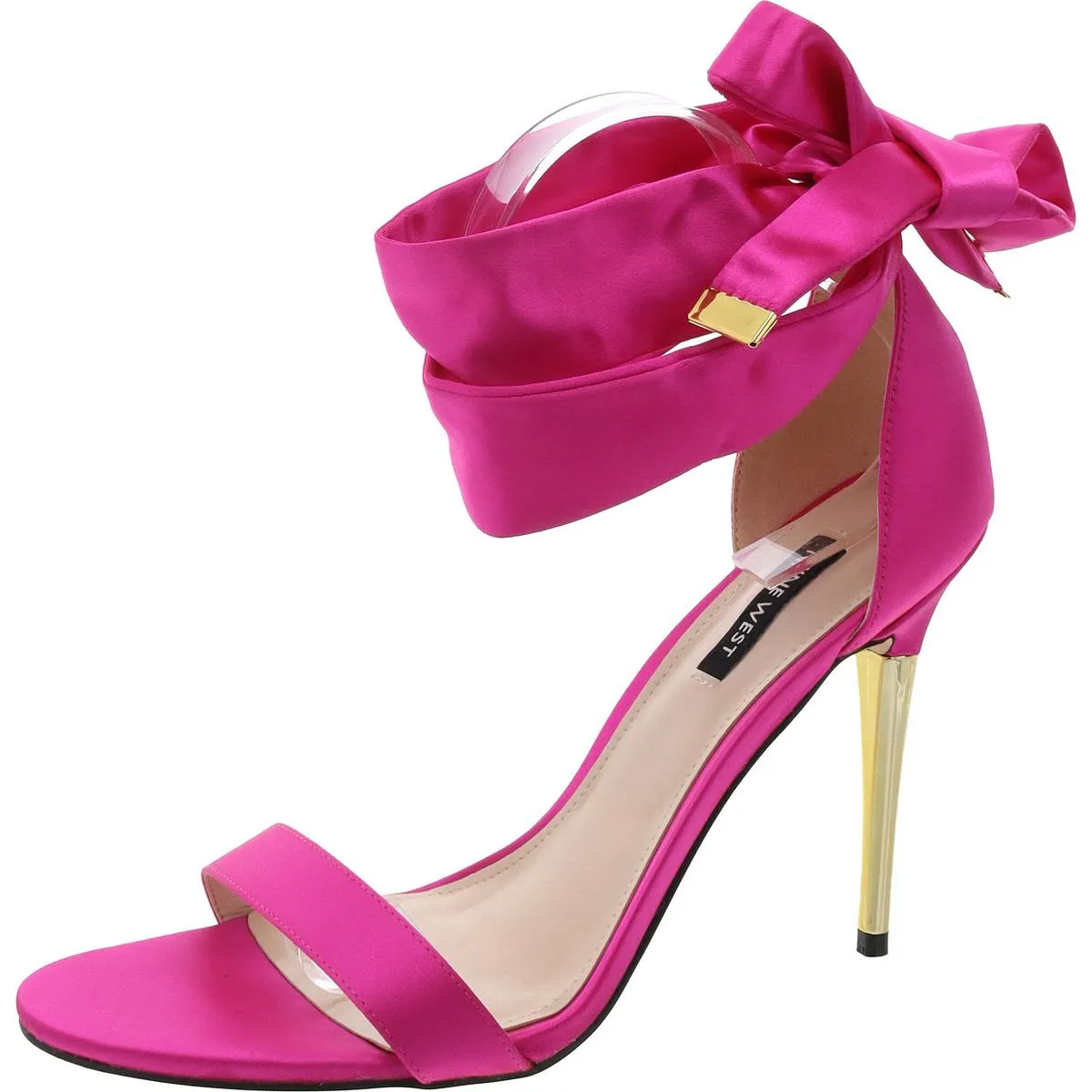DONATELA Womens Animal Print Suede Lace-Up Heels