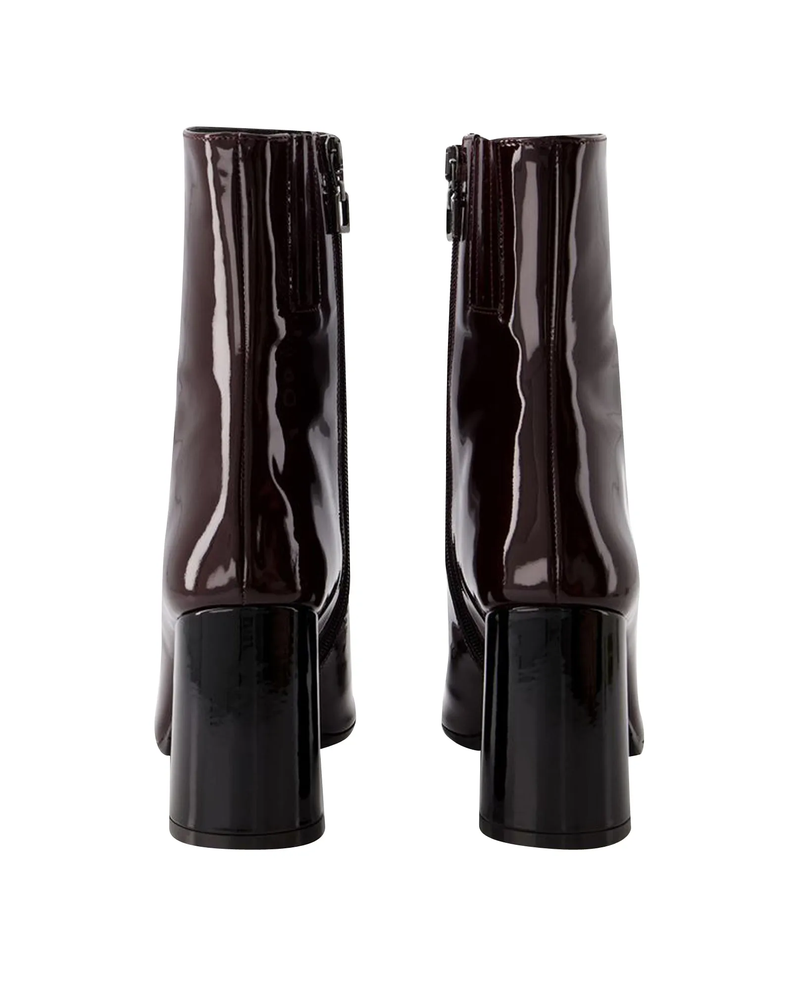 Donna Ankle Boots - Carel - Patent Leather - Brown/Black