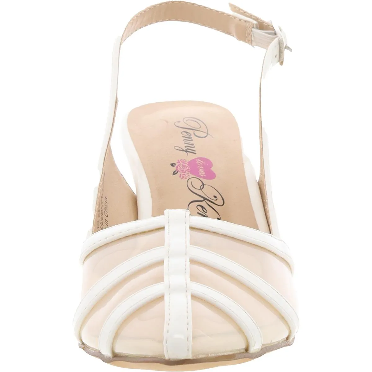Doodle Womens Patent Pointed Toe Slingback Heels